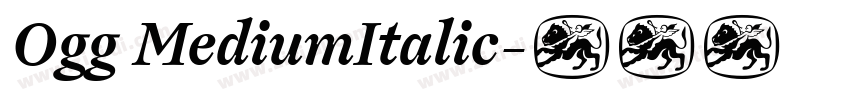 Ogg MediumItalic字体转换